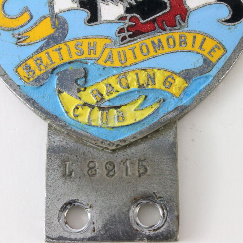 BARC British Automobile Racing Club 4.5" Metal Emblem Badge #8915