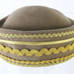 Sonni Of California Ladies Boutique Camel Tan And Gold Felt Cap 6 7/8 55cm