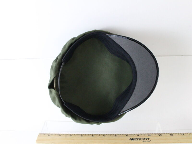 Mens Olive Green Serviceman Hat RED STAR (Prop Costume Military Hat?) One Size