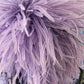 Adolfo II Ladies Azure Blue Felt Boutique Church Hat Purple And Black Feathers