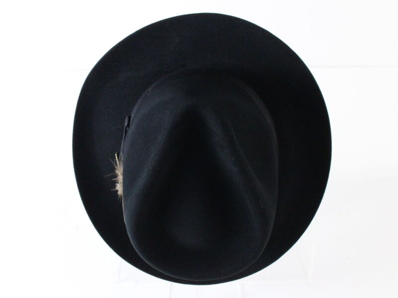 Stetson The Sovereign Mens Black Felt Fedora W/ Brown Feather MULTIPLE SIZES