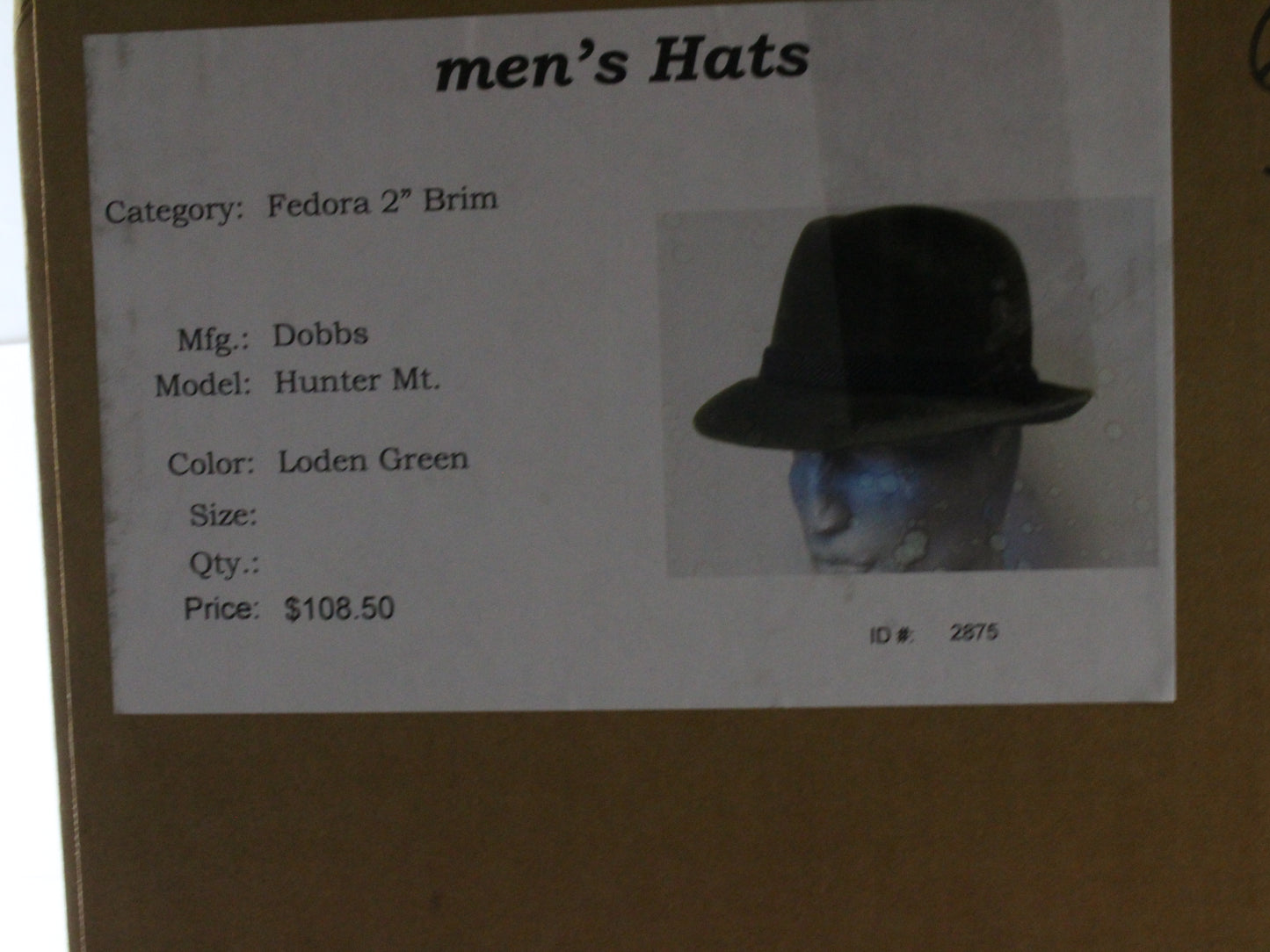 Dobbs Fifth Ave Hunter Mt Mens Loden Green Felt Fedora W/ Pin MULTIPLE SIZES