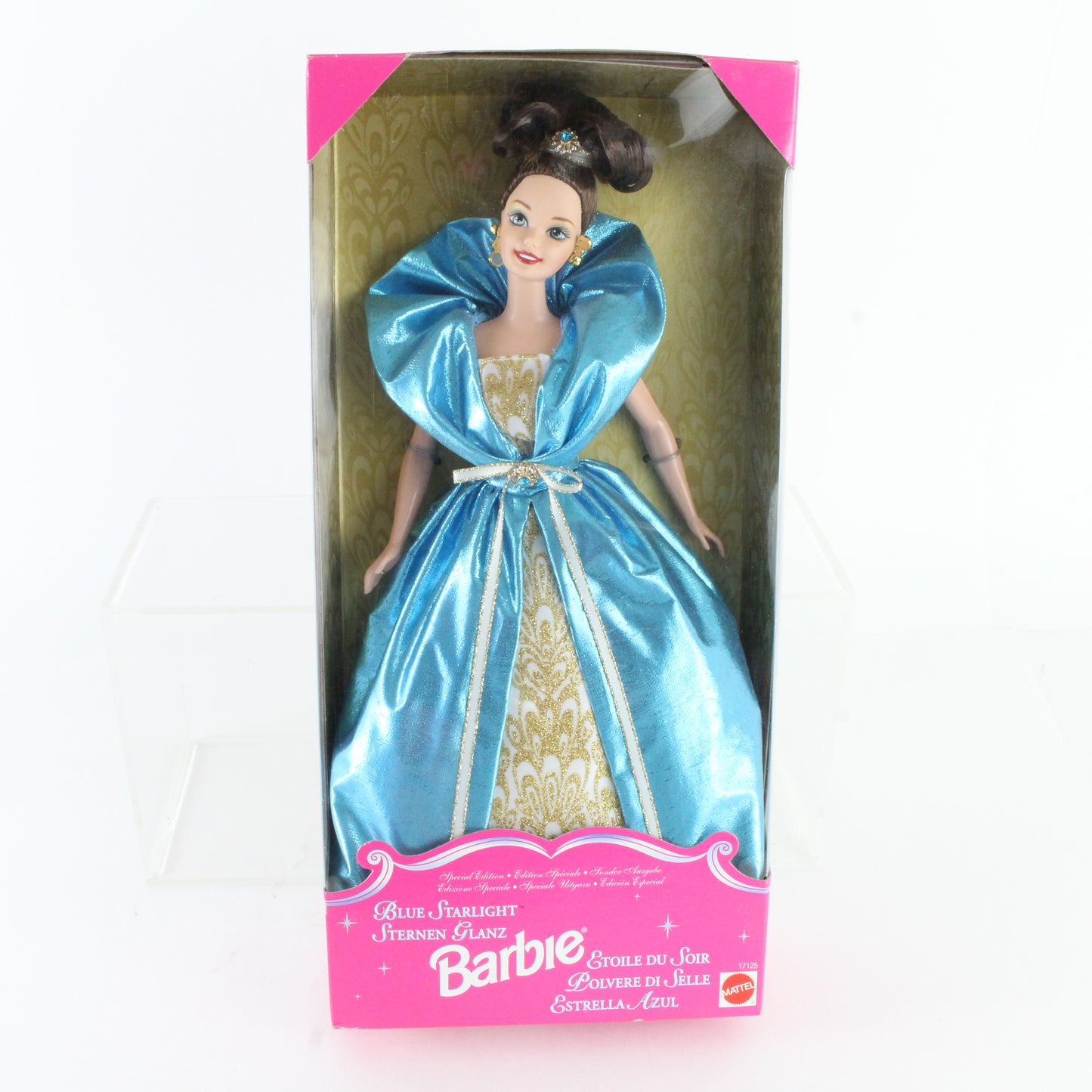 Blue Starlight Barbie Brunette W/ Blue Gown 1997 Mattel 17125 Foreign Release