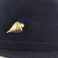 Frank Olive Private Collection Ladies Navy Blue and Gold Felt Hat 7 56cm