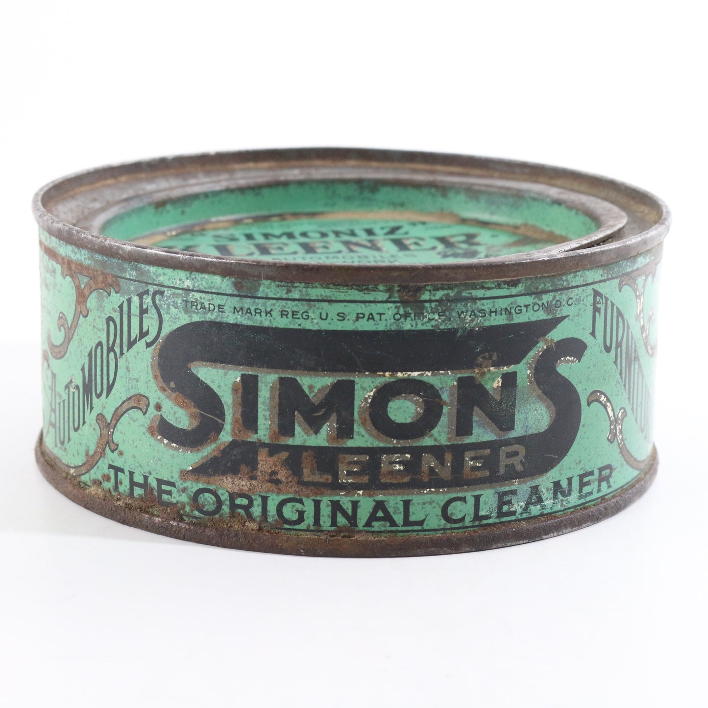 Simoniz Protects Finishes Automobile Furniture 1920s Era Metal Can Container