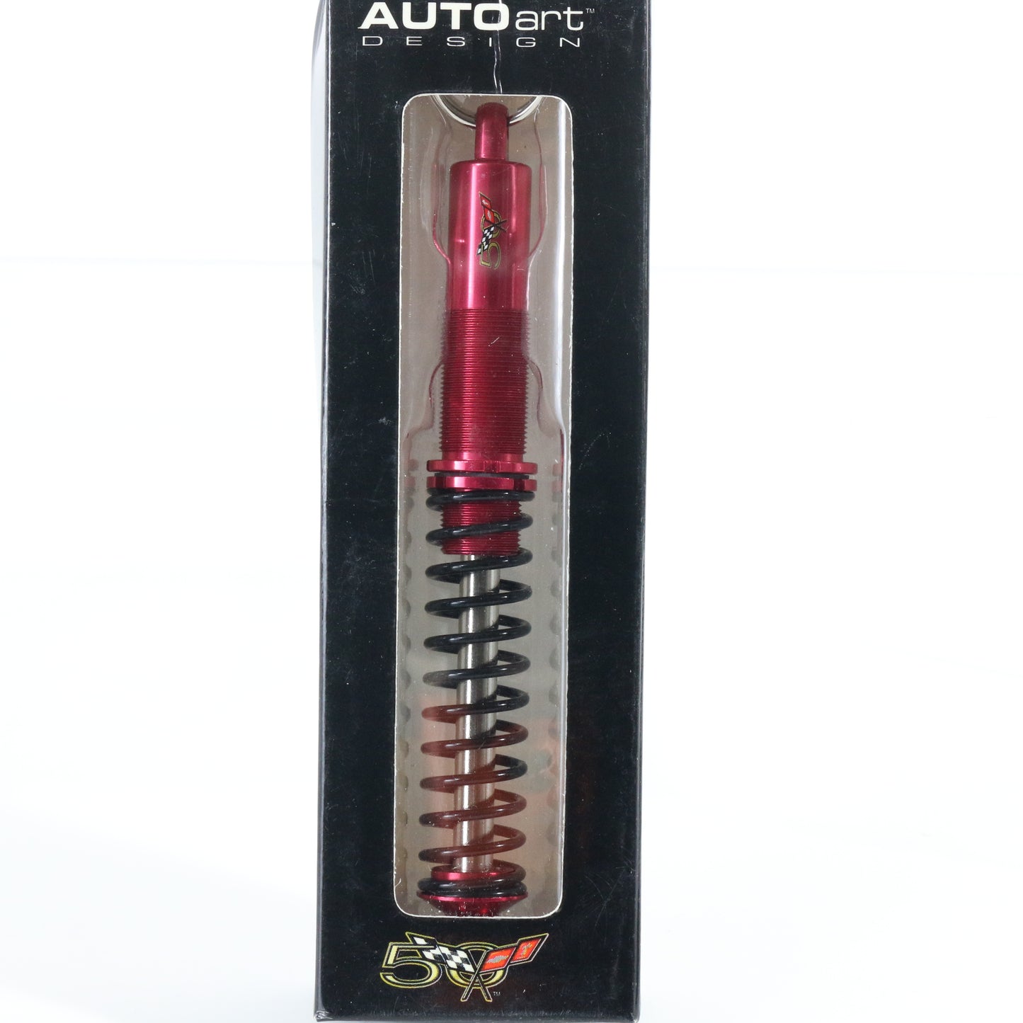 Red Suspension Ball Pen Long Chevrolet 50th Anniversary Keychain Autoart