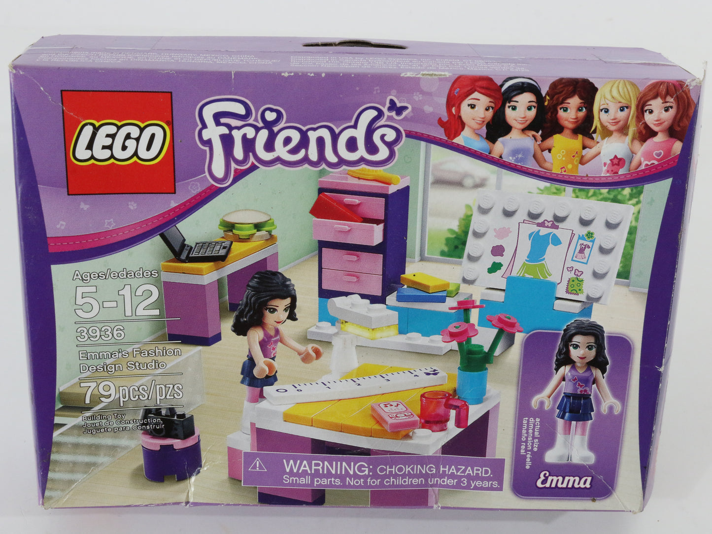 Lego Friends Emmas Fashion Design Studio Partly Built 3936 + Box Instructions