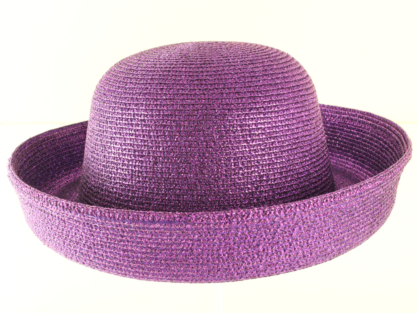 Georgie Ladies Boutique Purple Straw Like Summer Hat MULTIPLE SIZES