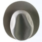 Borsalino Alessandria Mens Tan Hare and Rabbit Fur Felt Fedora W/ Feather 54cm