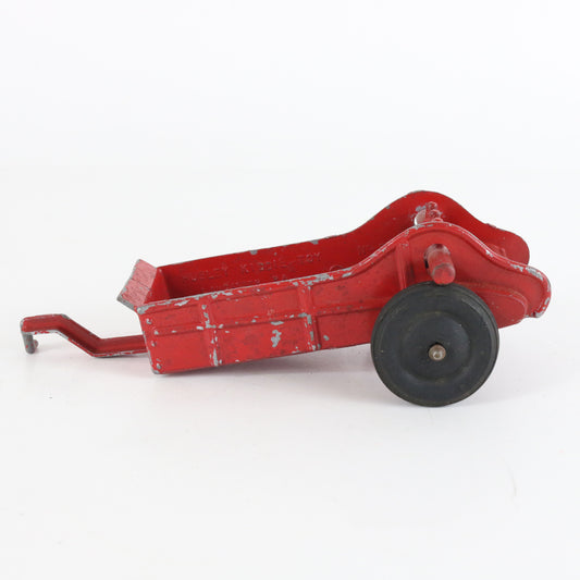 Red Tractor Spreader Diecast Toy, Hubley Kiddie Toy No. 50