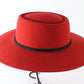 Jack Mcconnell New York Ladies Red Straw Hat W/ Rhinestones 7 1/4 58cm
