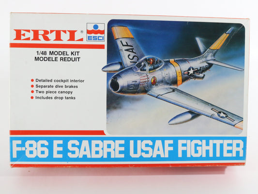 Sabre F-86 E USAF Fighter Jet Plane ERTL Esci 1:48 Plastic Kit 8211-8241