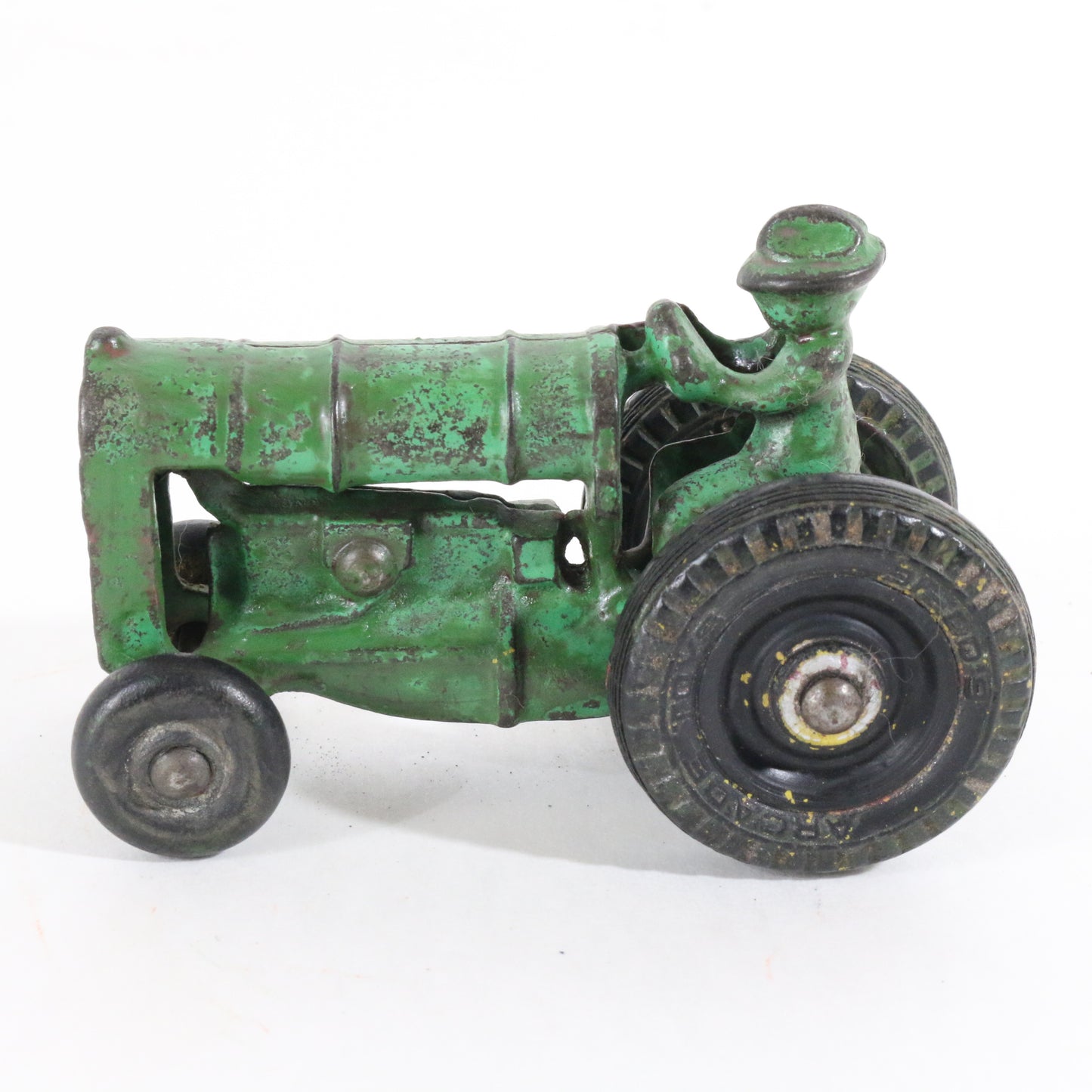 Vintage Green & Black Cast Iron Ford Tractor Farm Model Arcade 273r 3.5"