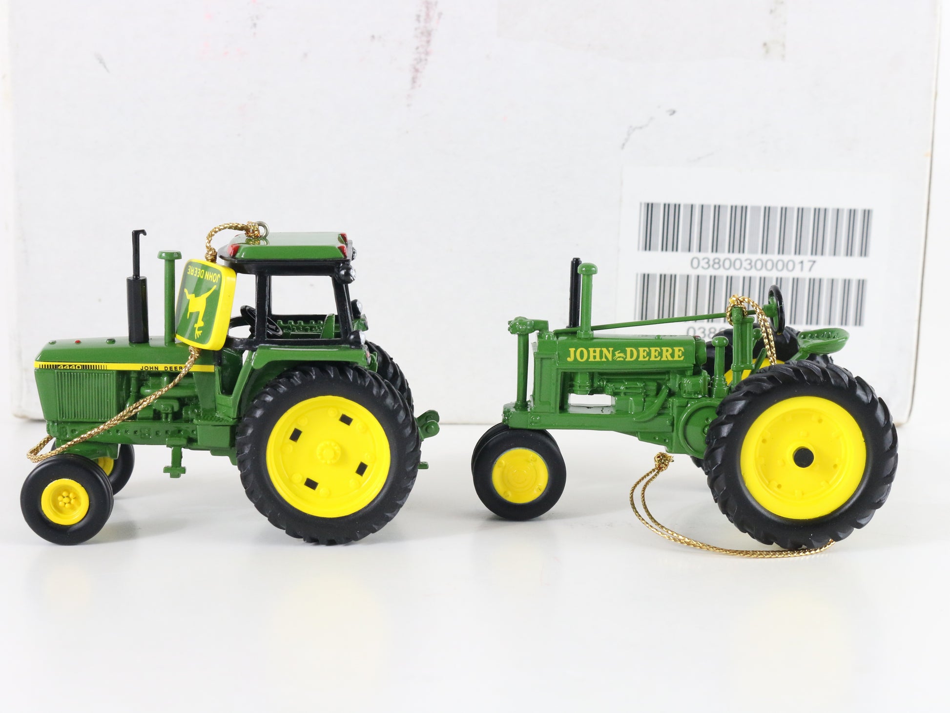 John Deere Tractor Ornaments Models 4440 & B Danbury Mint