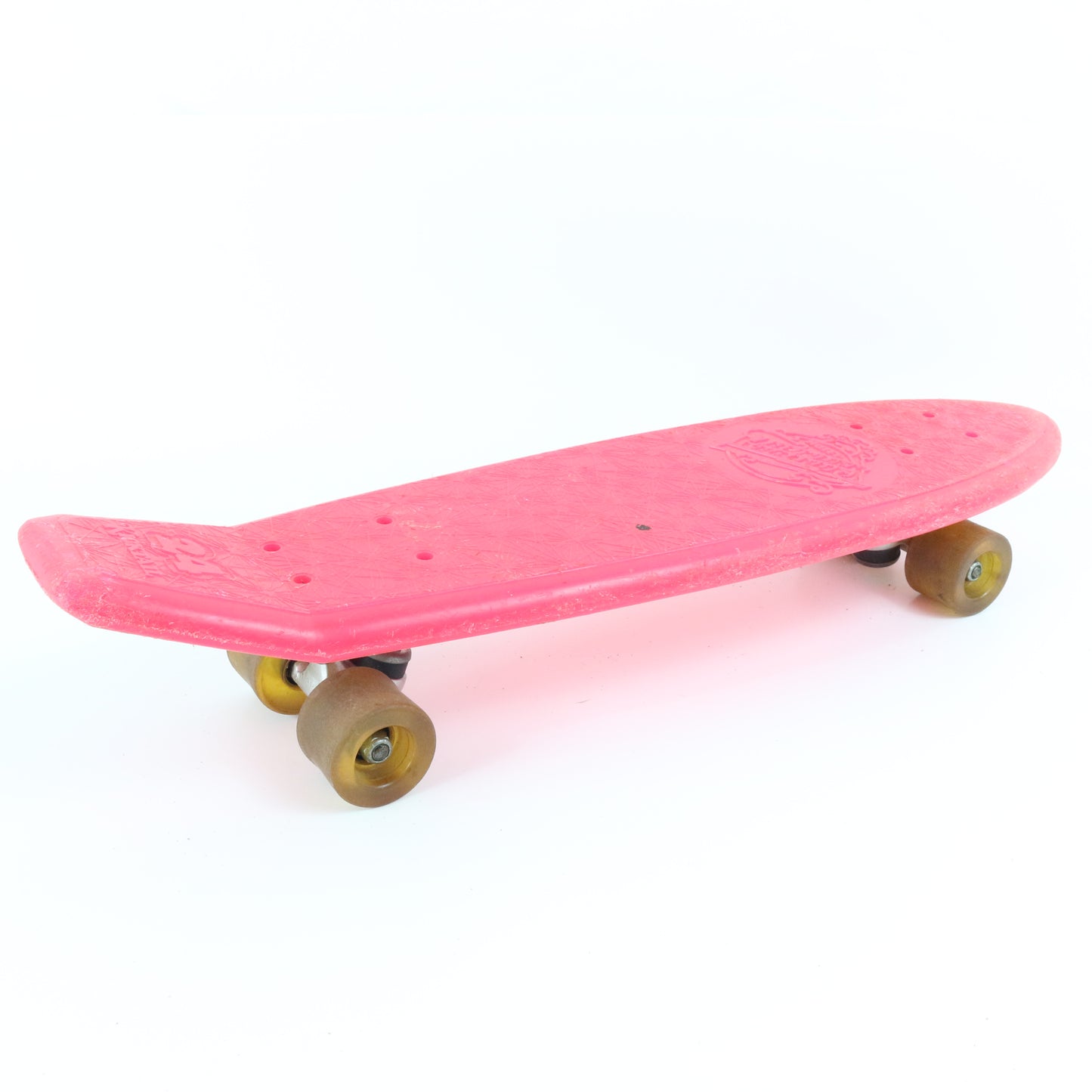 Huffy Thunder Board 24 Kicktail Pink Vintage Skateboard Deck W/ Wheels 24"