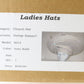 George Zamaul Ladies Fancy Boutique Ivory Felt Hat W/ Rhinestones 7 1/4 58cm WOW