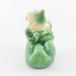 Vintage Pixie Green Leaning Out Of Elf Boot W/ Flower On Head Ceramic 3.25 In