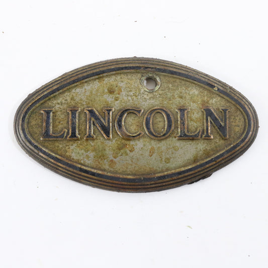 Lincoln D Laude Antique 1928-1930 Automobile Emblem Radiator Badge 3"