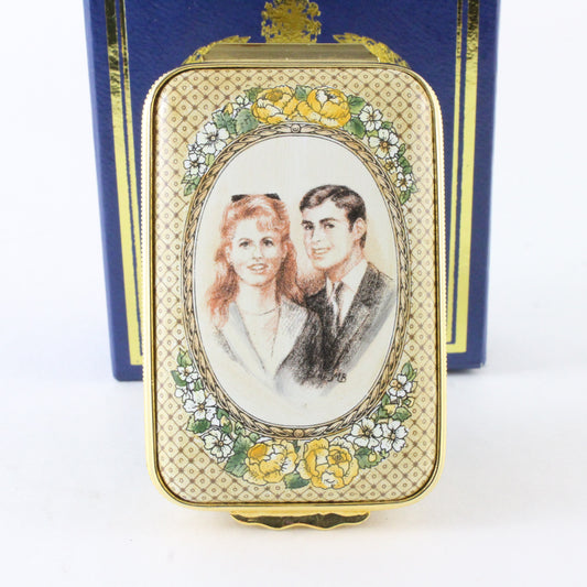 Fergie And Prince Andrew Royal Wedding Halcyon Days Enamel Box Bilston Battersea