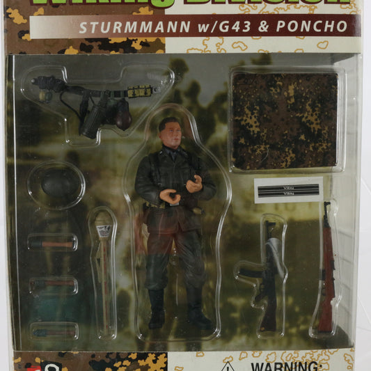 Sturmmann G43 & Poncho Wiking Division WWII GERMANY Action 18 1:18 Dragon 80011