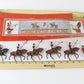 Vintage Cavalry Of The Line John Hill Metal Brown & Black Horses W/ Soldiers