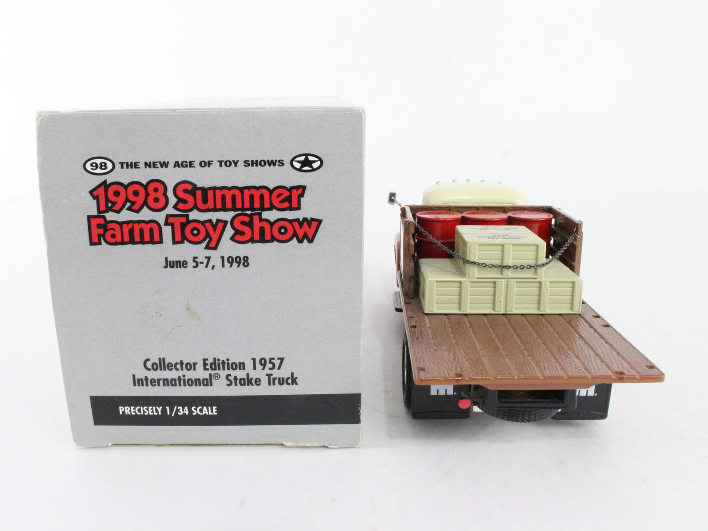 1957 International Stake Truck 1998 Summer Farm Toy Show First Gear 1:34 19-2163