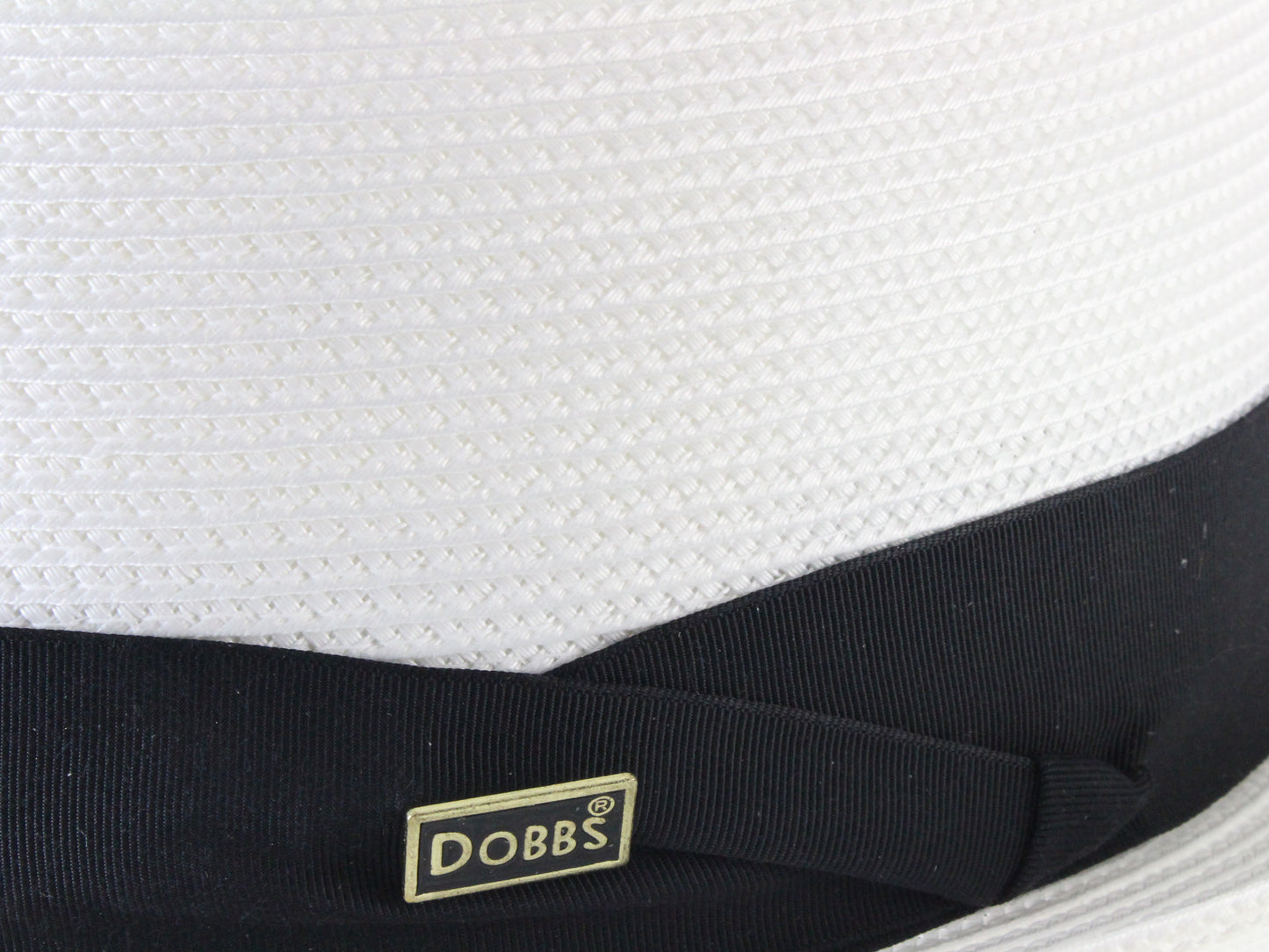 Dobbs Fifth Avenue Parker Mens White Straw Fedora W/ Pin MULTIPLE SIZES