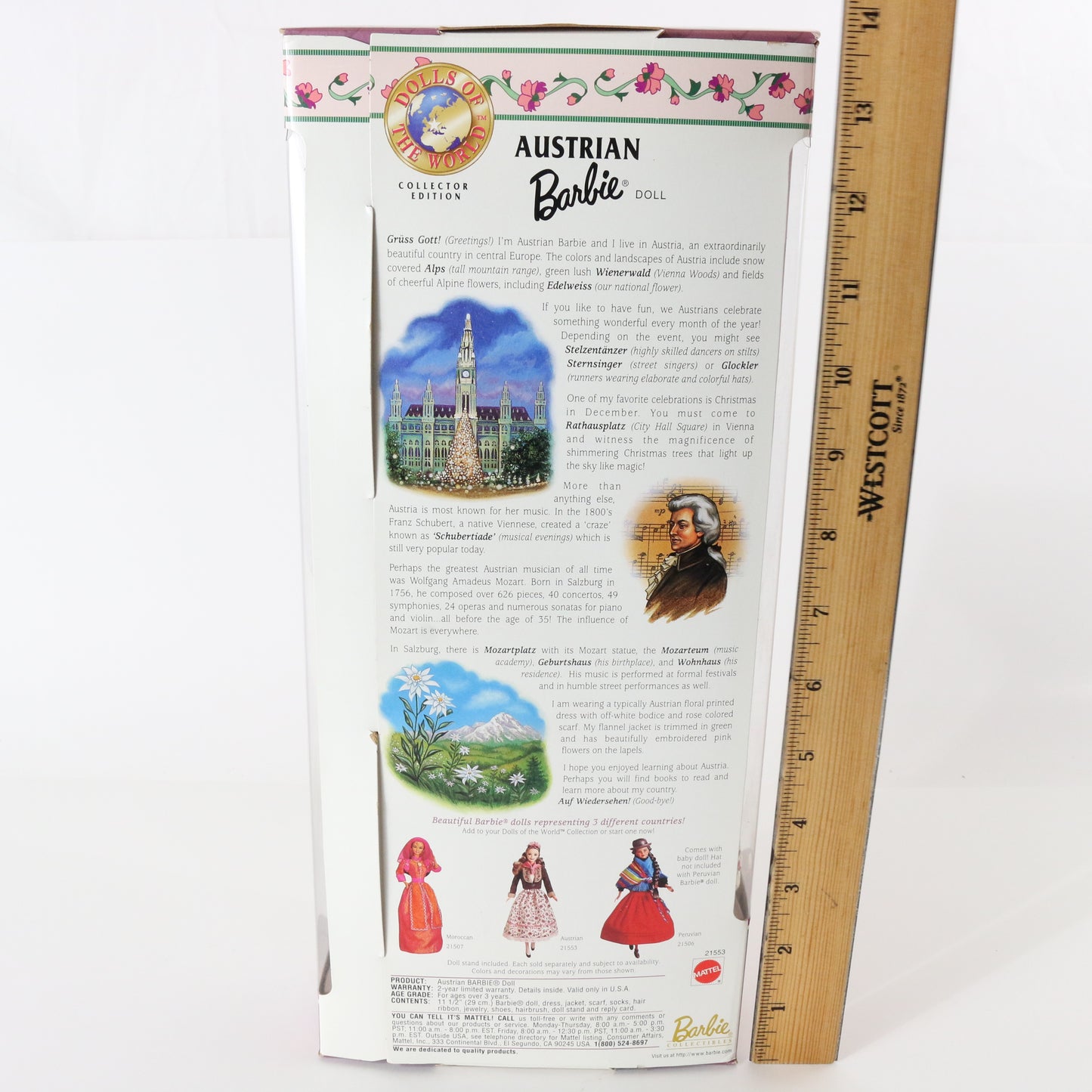 Austrian Dolls Of The World Barbie Doll Mattel 1998 21553