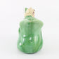 Vintage Pixie Green Leaning Out Of Elf Boot W/ Flower On Head Ceramic 3.25 In