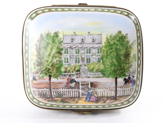 De Paris National Trust Collection Shadows On The Teche Porcelain Lemoges Box