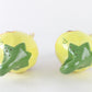 Vintage Pixie With Flower Hat Ceramic Salt & Pepper Shakers Hr Ceramics 5 In