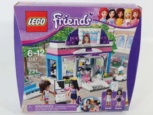 Lego Friends Butterfly Beauty Shop Partly Built Set 3187 W/ Box & Instructions