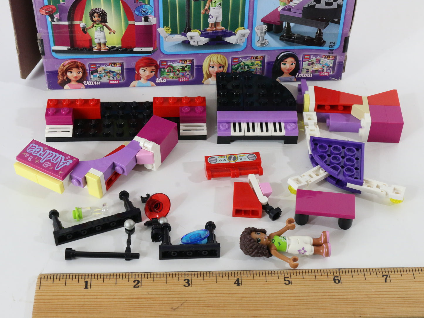 Lego Friends Andreas Stage Partly Built Set 3932 W/ Box & Instructions