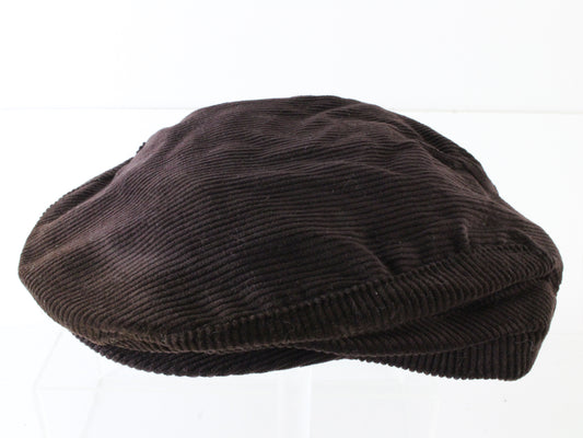 Mens Brown Classic Corduroy Newsboy Hat Ivy League Cap MULTIPLE SIZES