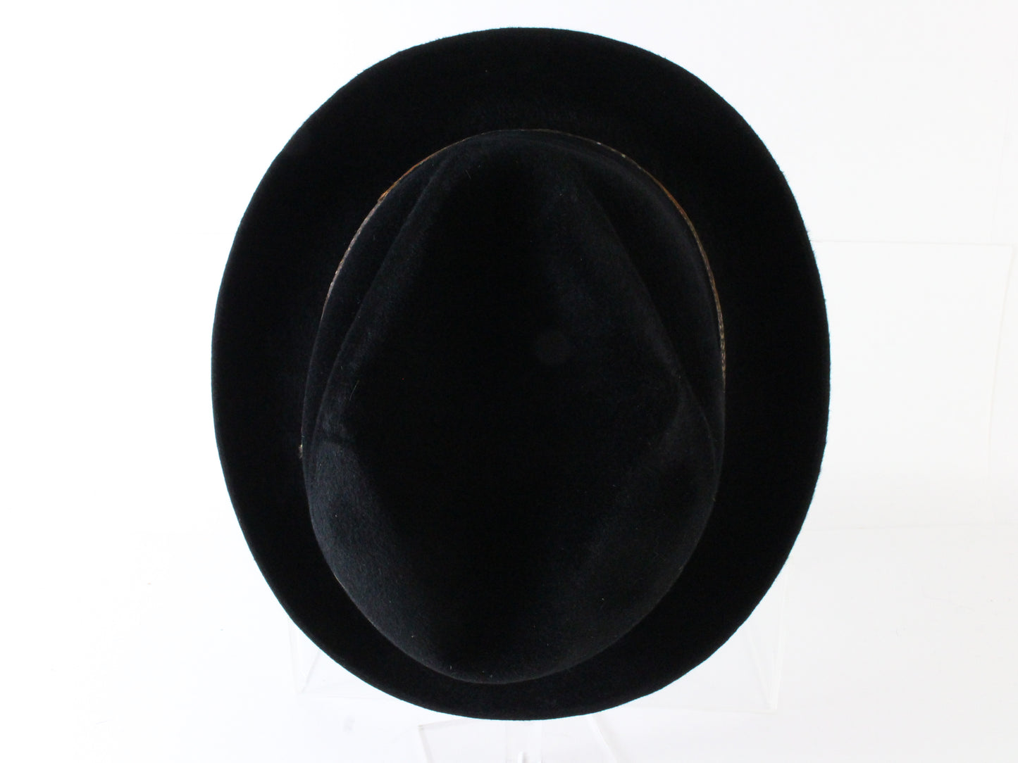 Cavanagh Hats Paddock Mens Black Felt Fedora W/ Brown Feathers MULTIPLE SIZES