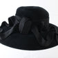 Bailey Tomlin London Ladies Black Fur Felt Hat W/ Braid Bow 6 7/8 55cm