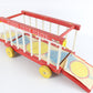 Vintage Fisher Price Circus Wooden Wagon Animals & Misc Pieces 15"