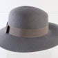 Sonni of California Ladies Gray Wool Felt Boutique Hat W/ Bow 6 7/8 55cm