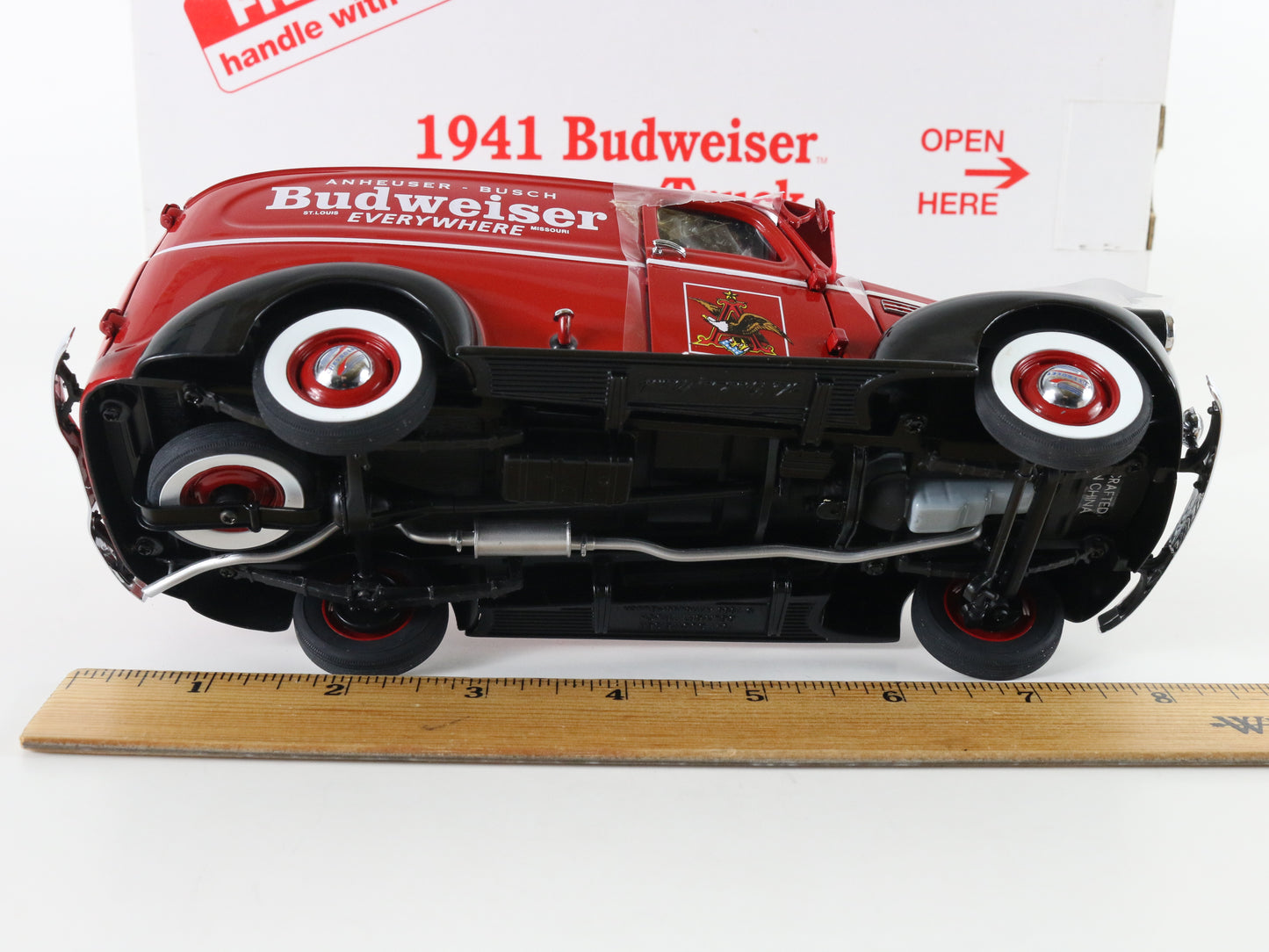 1941 Budweiser Delivery Truck Red & Black Danbury Mint 1:24 Model Car