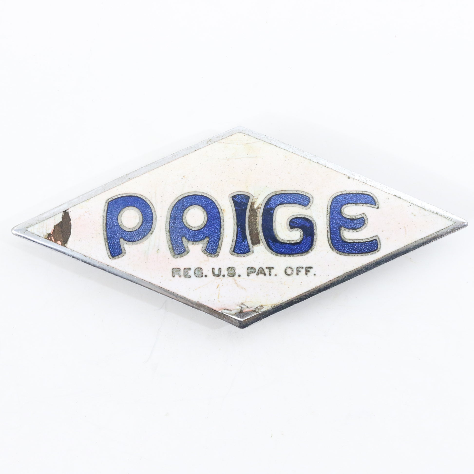 Paige Automobiles Detroit EARLY USA Vintage Metal Automobile Emblem Badge