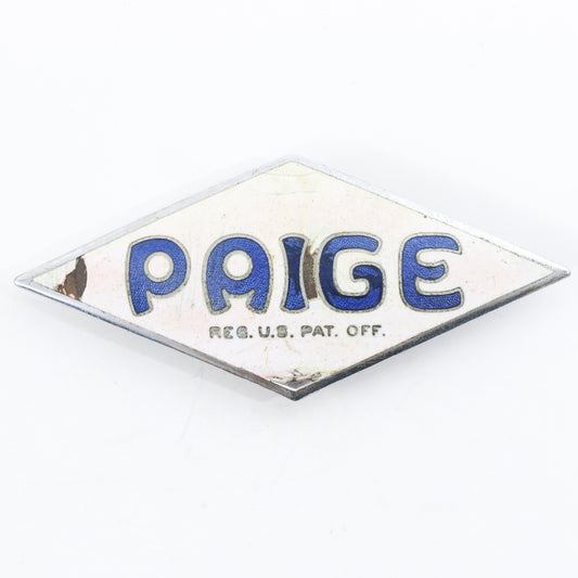 Paige Automobiles Detroit EARLY USA Vintage Metal Automobile Emblem Badge