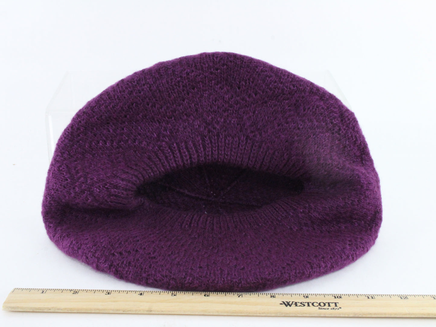 Edgeston Purple Knit Ladies Boutique Vintage Cap Stretch Band