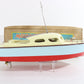 Vintage Blue Yellow Red Cabin Cruiser Wooden Battery Boat SM TMY ITO 13.5��� + BOX