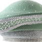 George Zamaul Couture Ladies Mint Green Felt Hat W/ Rhinestones 7 56cm