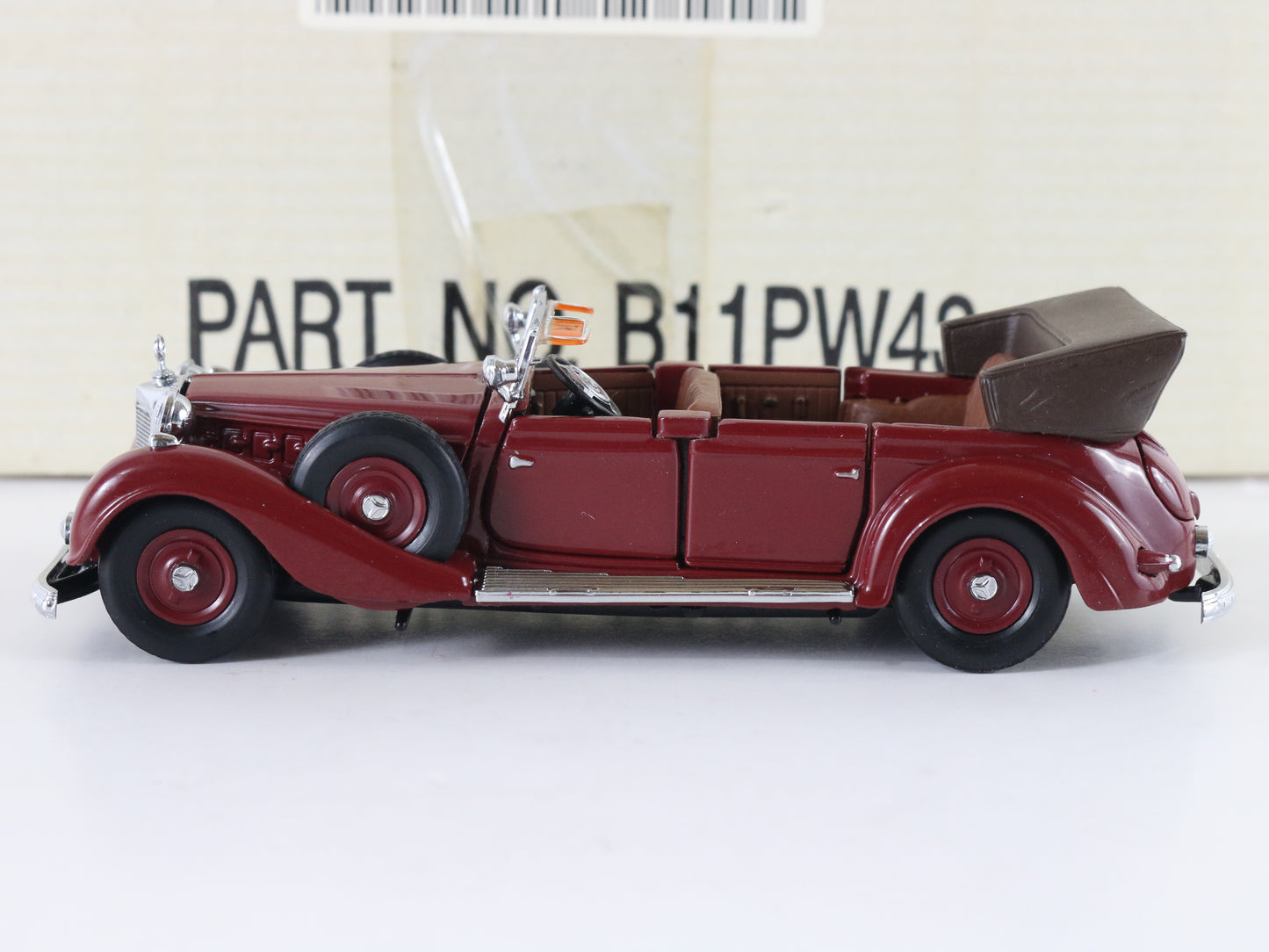 1939 Mercedes Benz 770k Maroon Franklin Mint 1:43 Model Car B11pw43