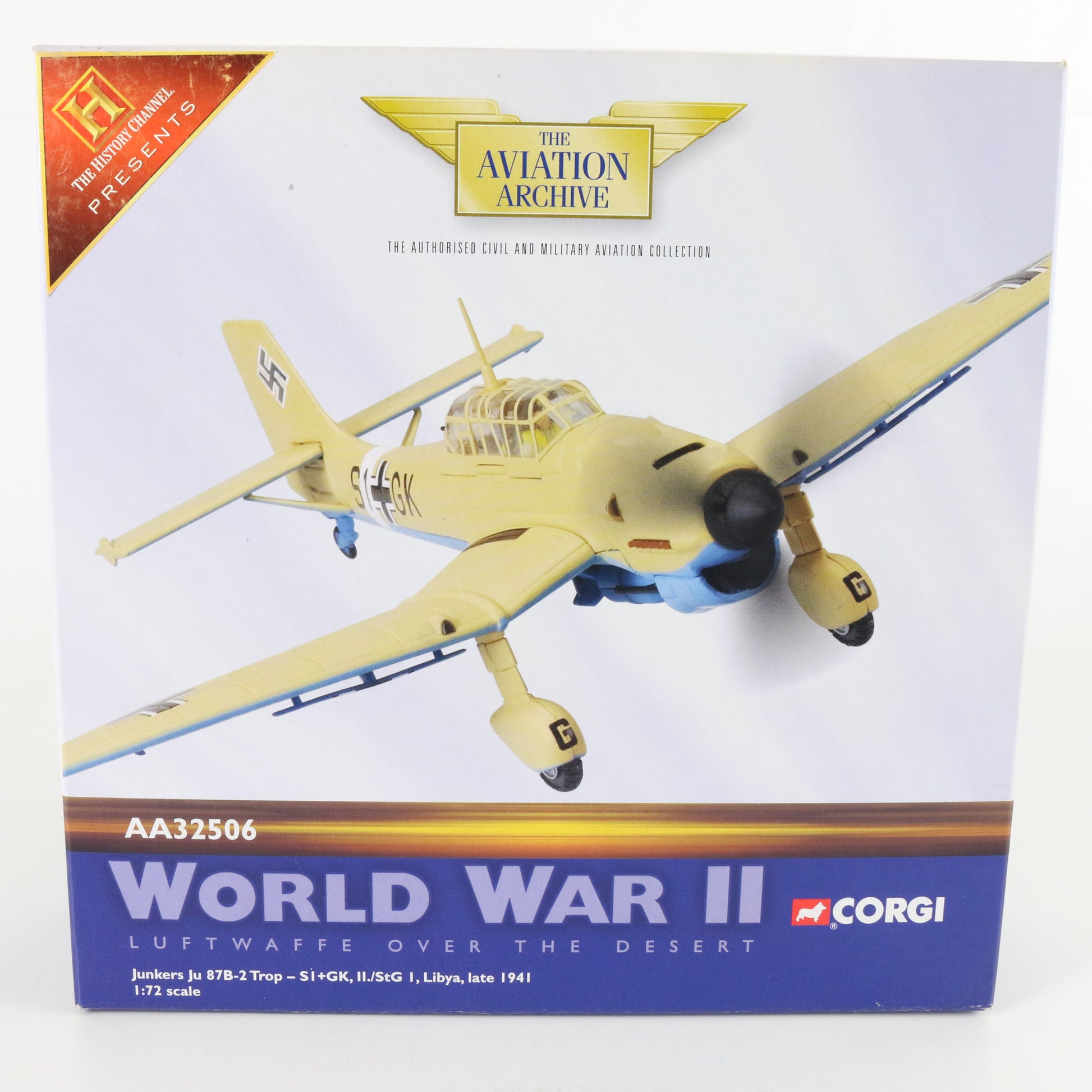 Junkers Ju 87b-2 Libya WW2 Luftwaffe Bomber Corgi Model