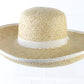 Peralta Place Ladies Natural Straw Summer Hat W/ White Band 7 56cm