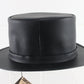 Winfield Cover Black Leather Mens Vintage Top Hat Small S