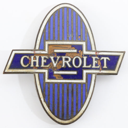 Chevrolet Pre-War 1930s Era Chevy Automobile Emblem Radiator Badge