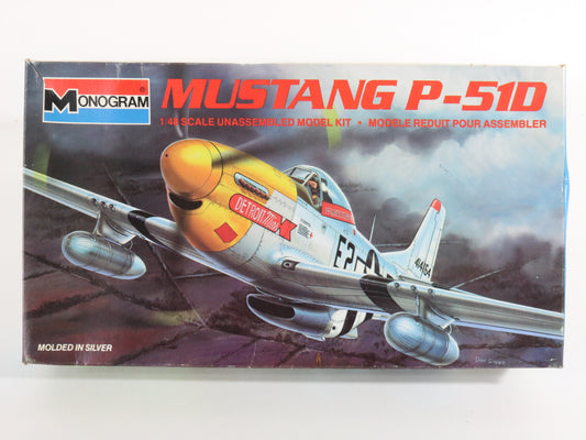 Mustang P-51d WWII Fighter Jet Plane Monogram Plastic Kit 1:48 5207